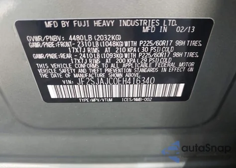 2014 Subaru Forester 2.5I Limited z USA, uszkodzony, nr VIN JF2SJAJC0EH416340